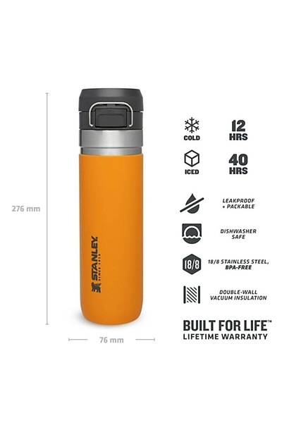Stanley The Quick Flip Paslanmaz �elik 0.70 Lt Termos Safran