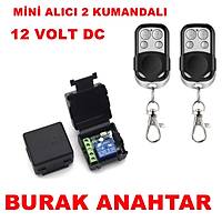 KURU KONTAK MN ALICI 12 VOLT DC 1 ROLEL 1 KANAL 2 KUMANDALI