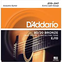 DADDARIO EJ10 10-47 AKUSTİK GİTAR TEL SETİ+ PENA HEDİYELİ