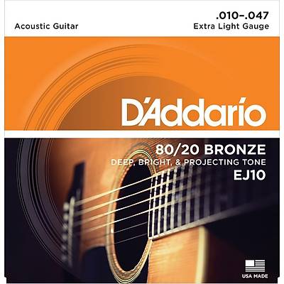 DADDARIO EJ10 10-47 AKUSTK GTAR TEL SET+ PENA HEDYEL