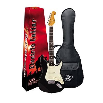 SX Stratocaster Elektro Gitar (Black) / Kılıf