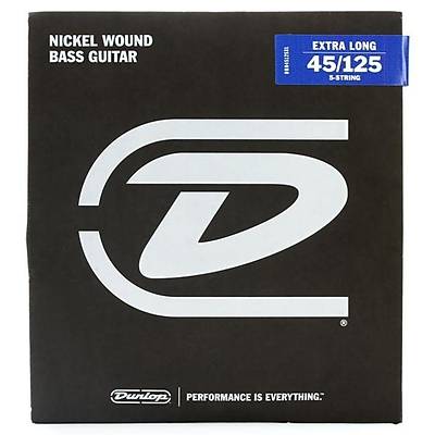 Jim Dunlop DBN45125XL Nikel XL 5 Teli Bas Gitar Teli (45-125)