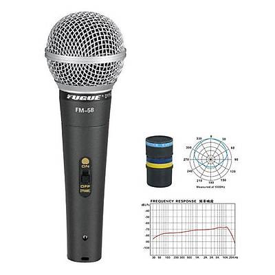 FUGUE FM-58 MKROFON KABLOLU DNAMK TEK YNL