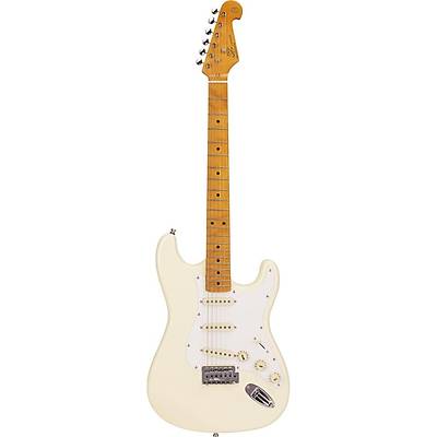 SX Stratocaster Elektro Gitar (Vintage White)