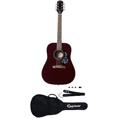 Epiphone Starling Akustik Gitar Ba�lang�� Paketi (Wine Red)