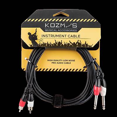 Kozmos KCL-158-3M 2 x Mono 6,35mm - 2 x RCA