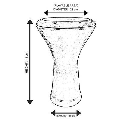  Masterwork Erzincan El Ilemeli Siyah Darbuka 