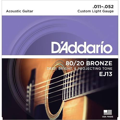 DADDARIO EJ13 AKUSTİK GİTAR TEL SETİ + 3 PENA HEDİYELİ