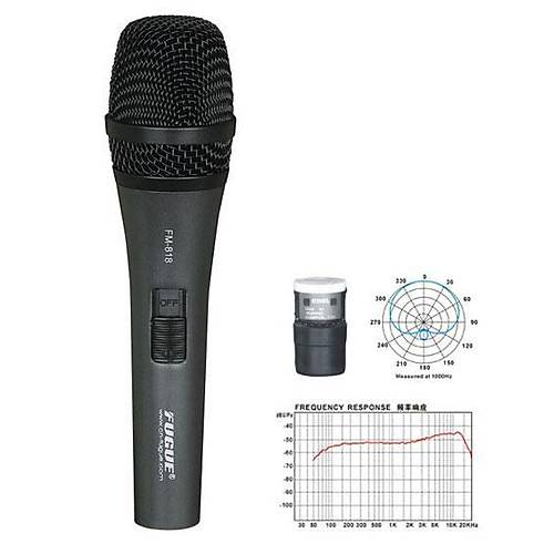 FUGUE FM-818 MİKROFON KABLOLU DİNAMİK TEK YÖNLÜ 600 OHM 50HZ - 15 KHZ