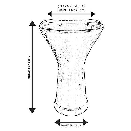  Masterwork Erzincan El Işlemeli Siyah Darbuka 