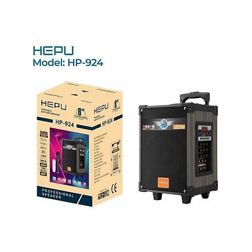HEPU Hp-924 8'' 3 Kanal Tanabilir arjl Hoparlr