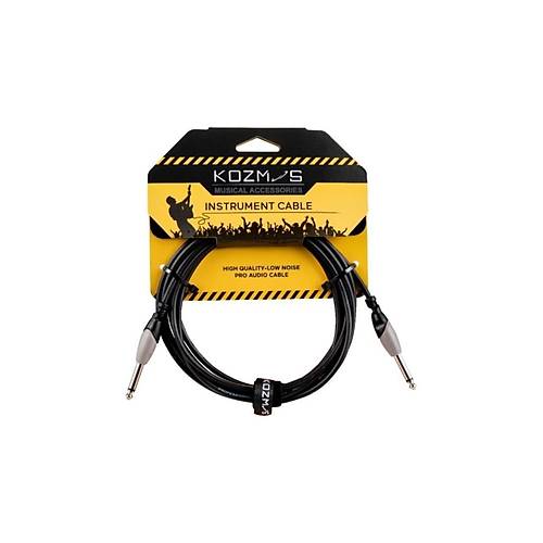 Kozmos KCL-155-3M Siyah-Gri 3 Metre Gitar Enstrman Kablosu