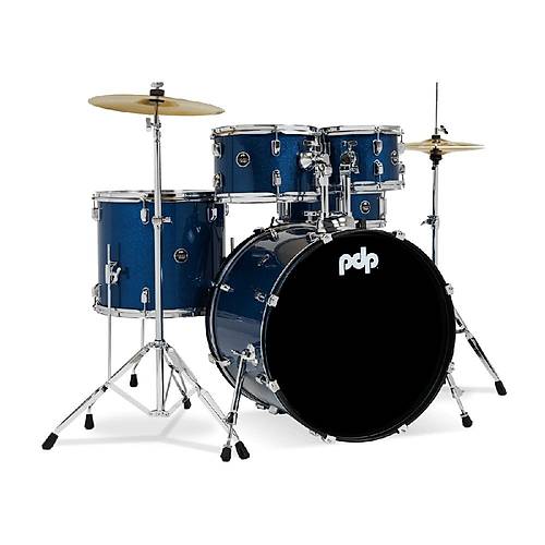 PDP Drums centerstage 20'' 5-Para Akustik Davul Seti (Royal Blue Sparkle)
