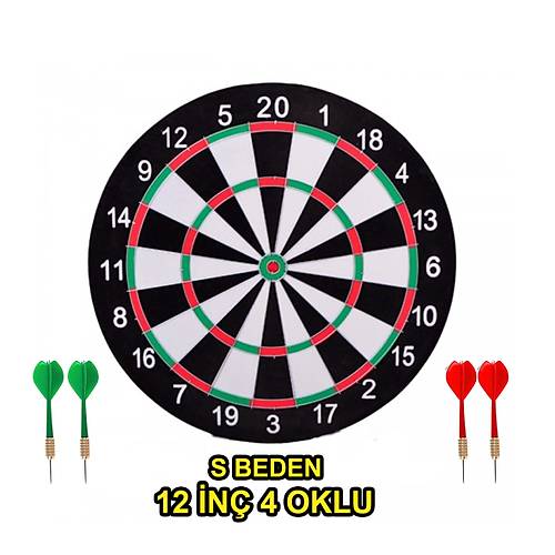 Liggo Kk Dart Seti ift Tarafl Dart Hedef Tahtas 4 Oklu 30cm