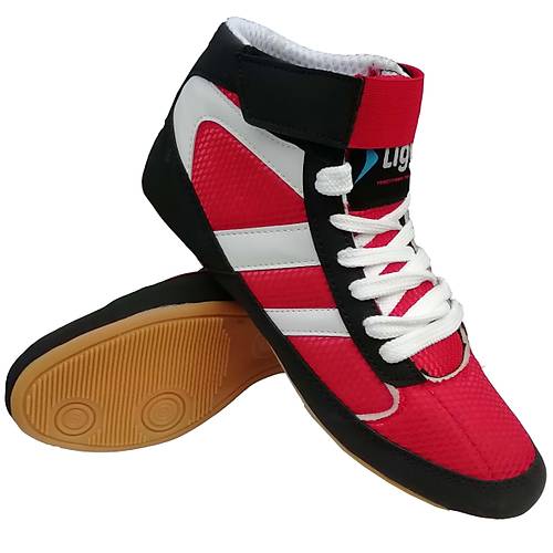 Liggo Wrestle Güreş Ayakkabısı Boks Ayakkabısı Salon Ayakkabısı Kırmızı