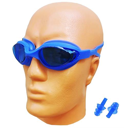 Yüzücü Gözlüğü GS4 Kulak Tıkaç Hediyeli Mavi
