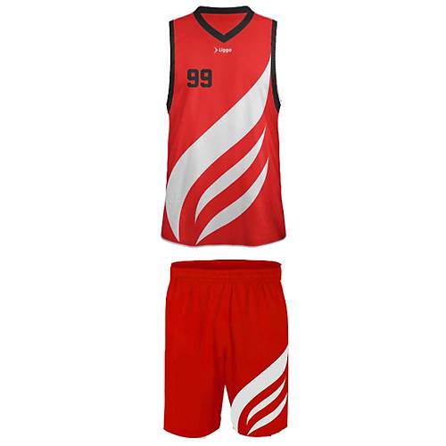 Liggo Heat Basketbol Forma Şort Takımı Kırmızı