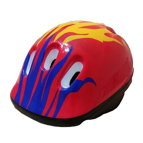 ocuk Paten Bisiklet Skoter Koruyucu Kask Krmz