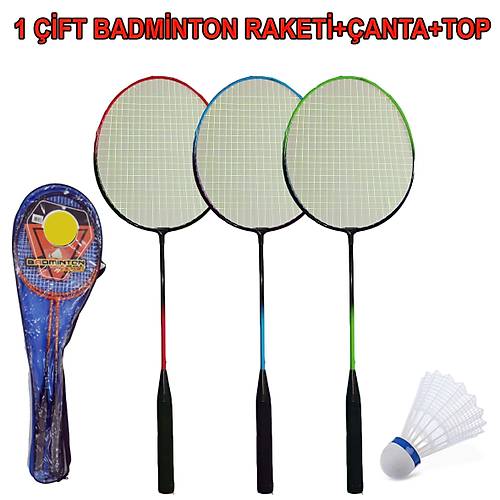 Badminton Raketi Seti antal 2 Raket+1 Badminton Topu 9303