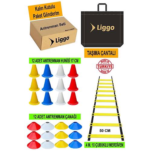 Liggo Antrenman Seti 4m Merdiven 12 Adet Huni 12 Adet anak Seti