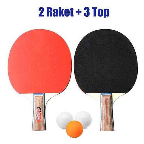 Masa Tenisi Raketi Seti 2 Raket 3 Top Seti Amatr Kullanm