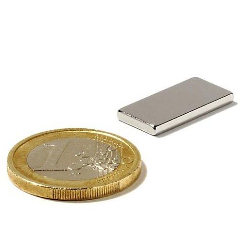 20x10x1 mm, Keli Neodyum Mknats, Gl Magnet, (Boy:20mm, En:10mm, Kalnlk:1mm)