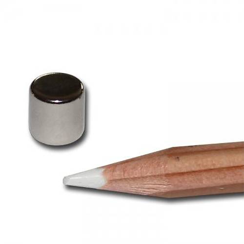 8x8 mm, Yuvarlak Neodyum Mıknatıs, Güçlü Magnet, (Çap: 8 mm, Kalınlık: 8 mm)