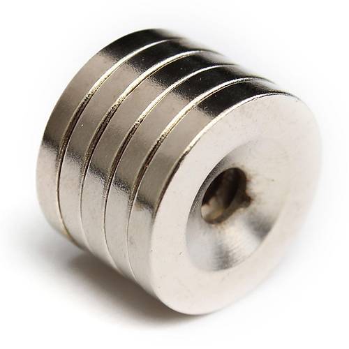 20x5 mm, Yuvarlak, Havşalı, Neodyum Mıknatıs, Güçlü Magnet, (Çap:20mm, Kalınlık:5mm)