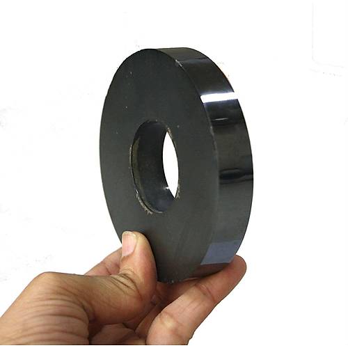 90x40x15 mm, Delikli Ferrit Mıknatıs, Seramik, Oksit, Kömür Magnet (Çap:90mm, Delik:40mm, Kalınlık:15mm)