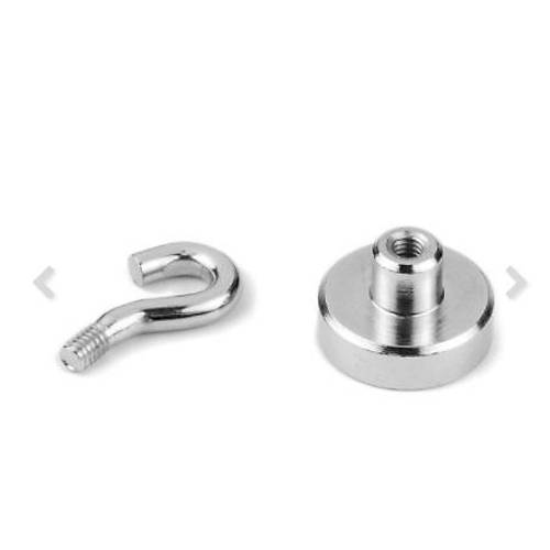 Neodyum, Pot Mıknatıs, 20 mm, Güçlü, Askı Kanca Mıknatıs