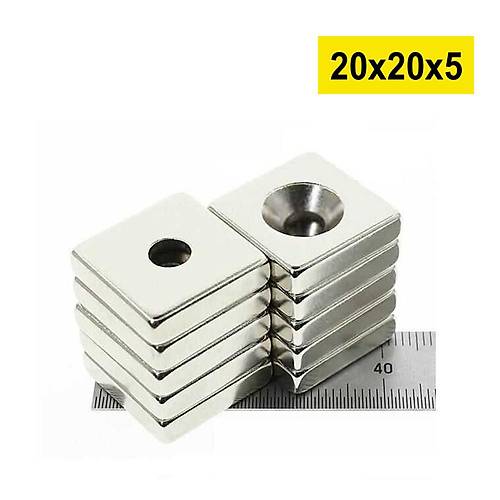 20x20x5 mm, Keli, Haval, Neodyum Mknats, Gl Magnet, (Boy:20mm, En:20mm, Kalnlk:5mm)
