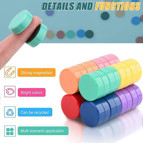 20mm Renkli Pano M�knat�s�, Ferrit M�knat�s, Levha Magneti