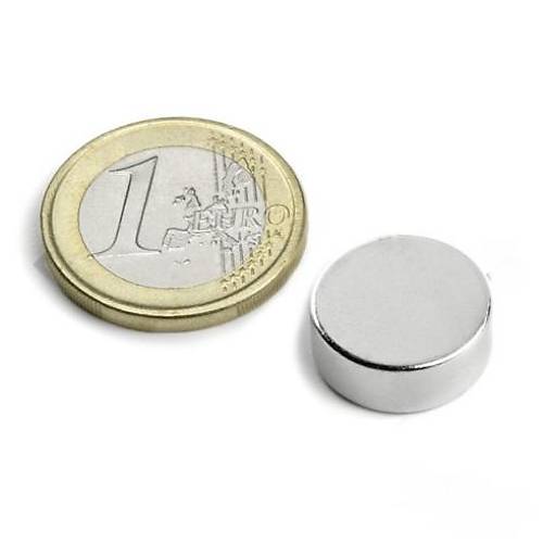 15x5 mm, Yuvarlak Neodyum Mıknatıs, Güçlü Magnet, (Çap: 15 mm, Kalınlık: 5 mm)