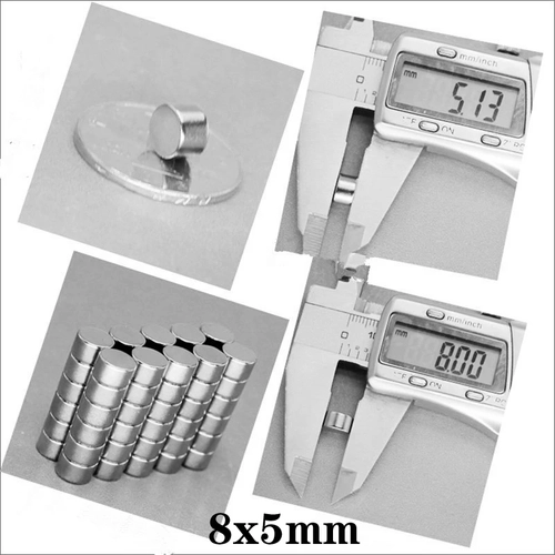 8x5 mm, Yuvarlak Neodyum Mıknatıs, Güçlü Magnet, (Çap: 8 mm, Kalınlık: 5 mm)