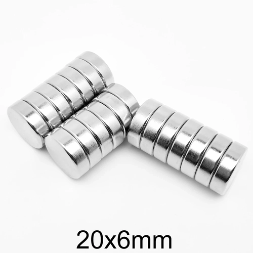 20x6 mm, Yuvarlak Neodyum Mıknatıs, Güçlü Magnet, (Çap: 20 mm, Kalınlık: 6 mm)
