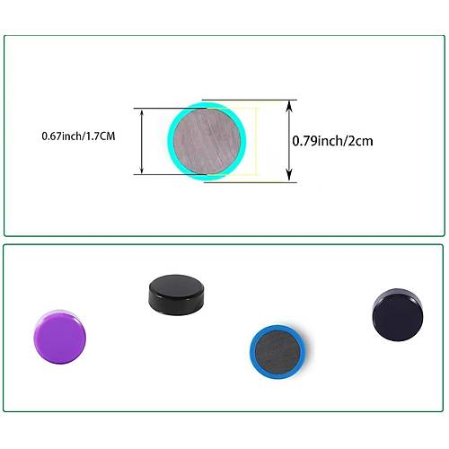 20mm Renkli Pano M�knat�s�, Ferrit M�knat�s, Levha Magneti