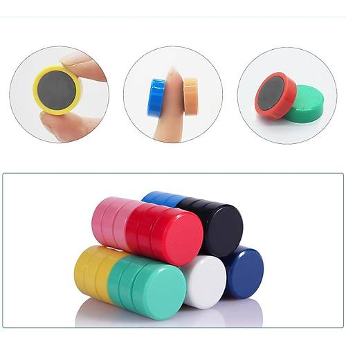 20mm Renkli Pano M�knat�s�, Ferrit M�knat�s, Levha Magneti