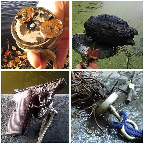 Gl Halkal Neodyum Pot Mknats, 36mm apnda, Magnet Fishing, Kanca Mknats, Kurtarma Mknats