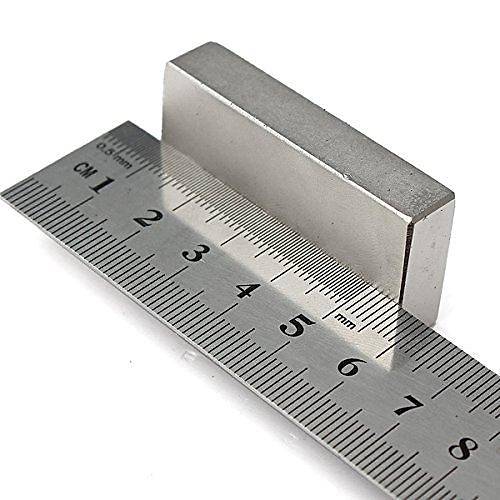 50x20x10 mm, Keli Neodyum Mknats, Gl Magnet, (Boy:50mm, En:20mm, Kalnlk:10mm)