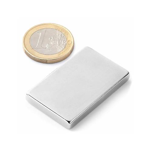 40x25x5 mm, Keli Neodyum Mknats, Gl Magnet, (Boy:40mm, En:25mm, Kalnlk:5mm)