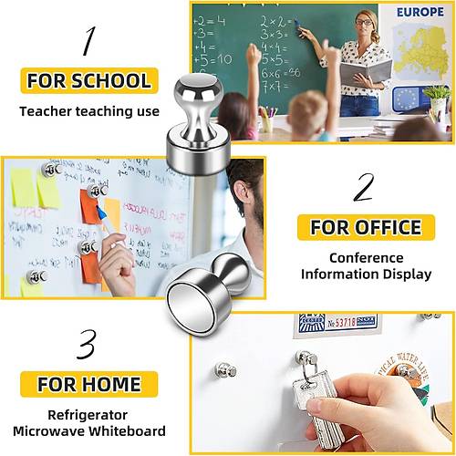 PM12 Metal Kapl� Pano M�knat�s� ,G��l� Neodyum M�knat�s Buzdolab� Magnet Foto�raf Ka��t Tutucu