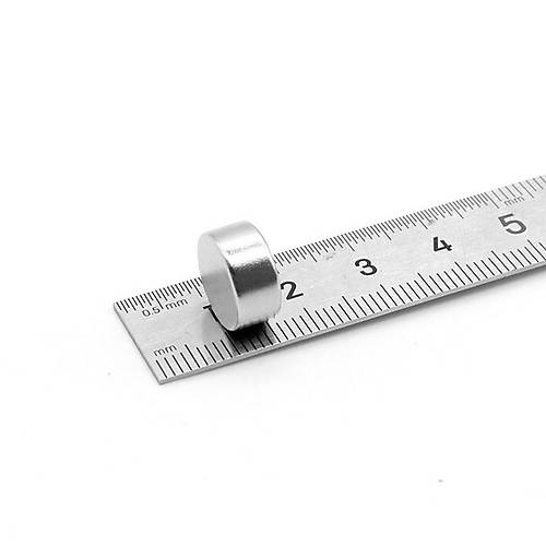 12x5 mm, Yuvarlak Neodyum Mknats, Gl Magnet, (ap: 12 mm, Kalnlk: 5 mm)