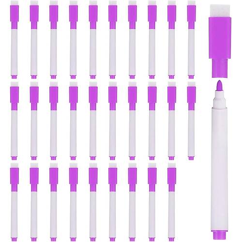 M�knat�sl� Tahta Kalemi, Silinebilir, Ak�ll� Beyaz Tahta Kalemi, Mor Renk