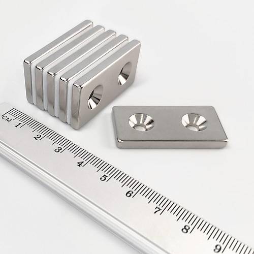 40x20x5 mm, Keli, ki Haval, Neodyum Mknats, Gl Magnet, (Boy:40mm, En:20mm, Kalnlk:5mm)