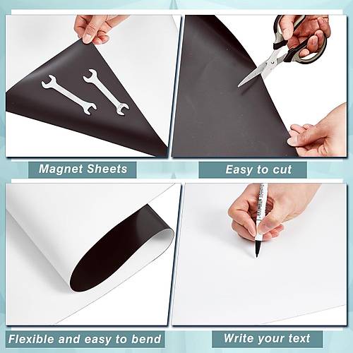 PVC Kapl UV Bask Yaplabilir Tabaka Magnet, (0.5 mm) Esnek, Levha Mknats, 61x101 cm
