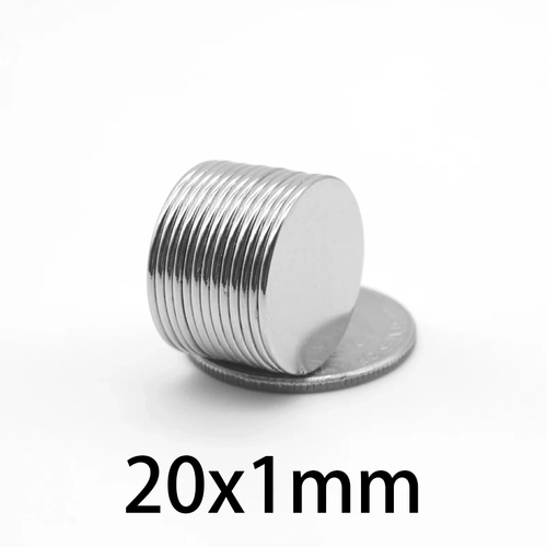 20x1 mm, Yuvarlak Neodyum Mıknatıs, Güçlü Magnet, (Çap: 20 mm, Kalınlık: 1 mm)