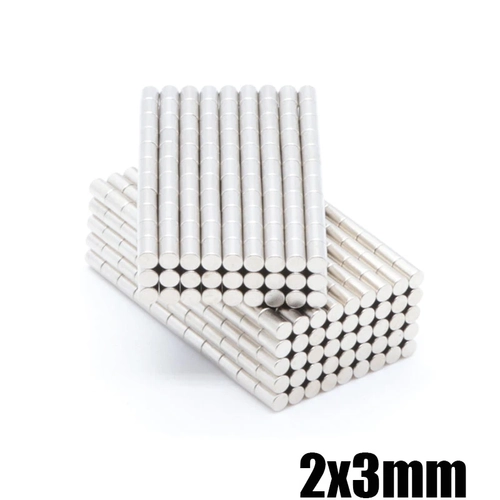 2x3 mm, Yuvarlak Neodyum Mıknatıs, Güçlü Magnet, (Çap: 2 mm, Kalınlık: 3 mm)