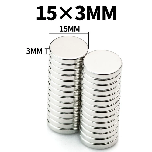 15x3 mm, Yuvarlak Neodyum Mıknatıs, Güçlü Magnet, (Çap: 15 mm, Kalınlık: 3 mm)