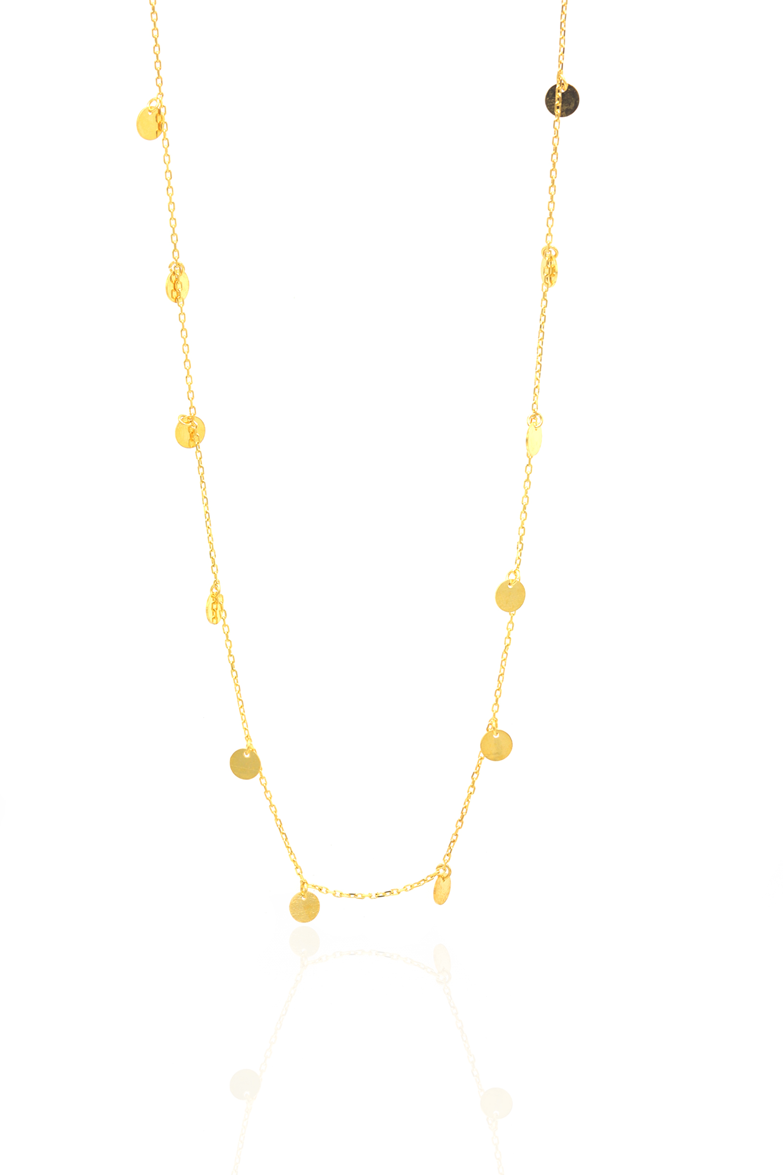 Seyrek Pullu Trend Model Gold Kaplama Gümüş Kolye 201022297