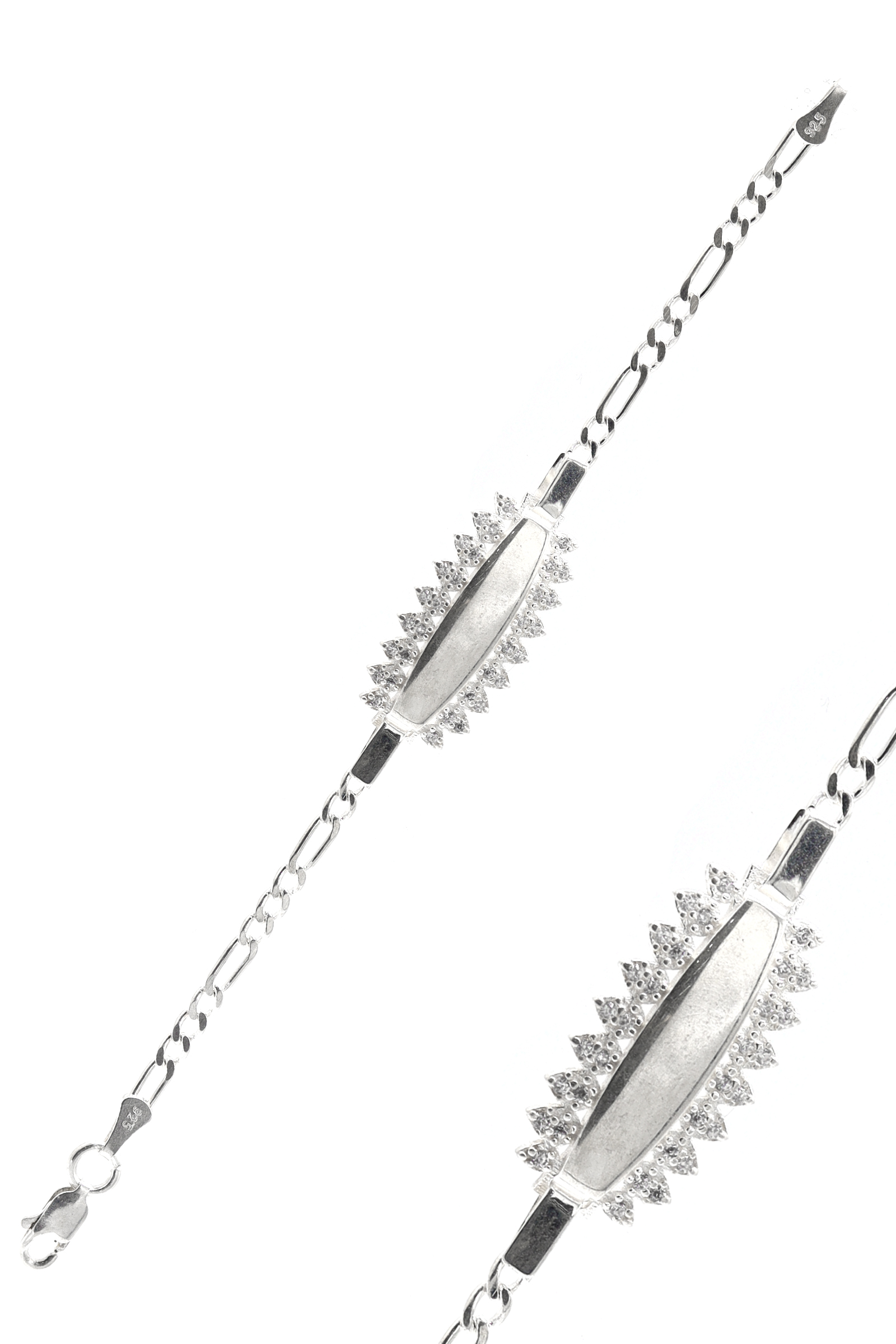 Zirkon Taşlı 925 Ayar Gümüş Çocuk Künyesi 201023612